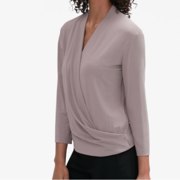 MM Lafeur Deneueve Faux Wrap Blouse L - Picture 2 of 10